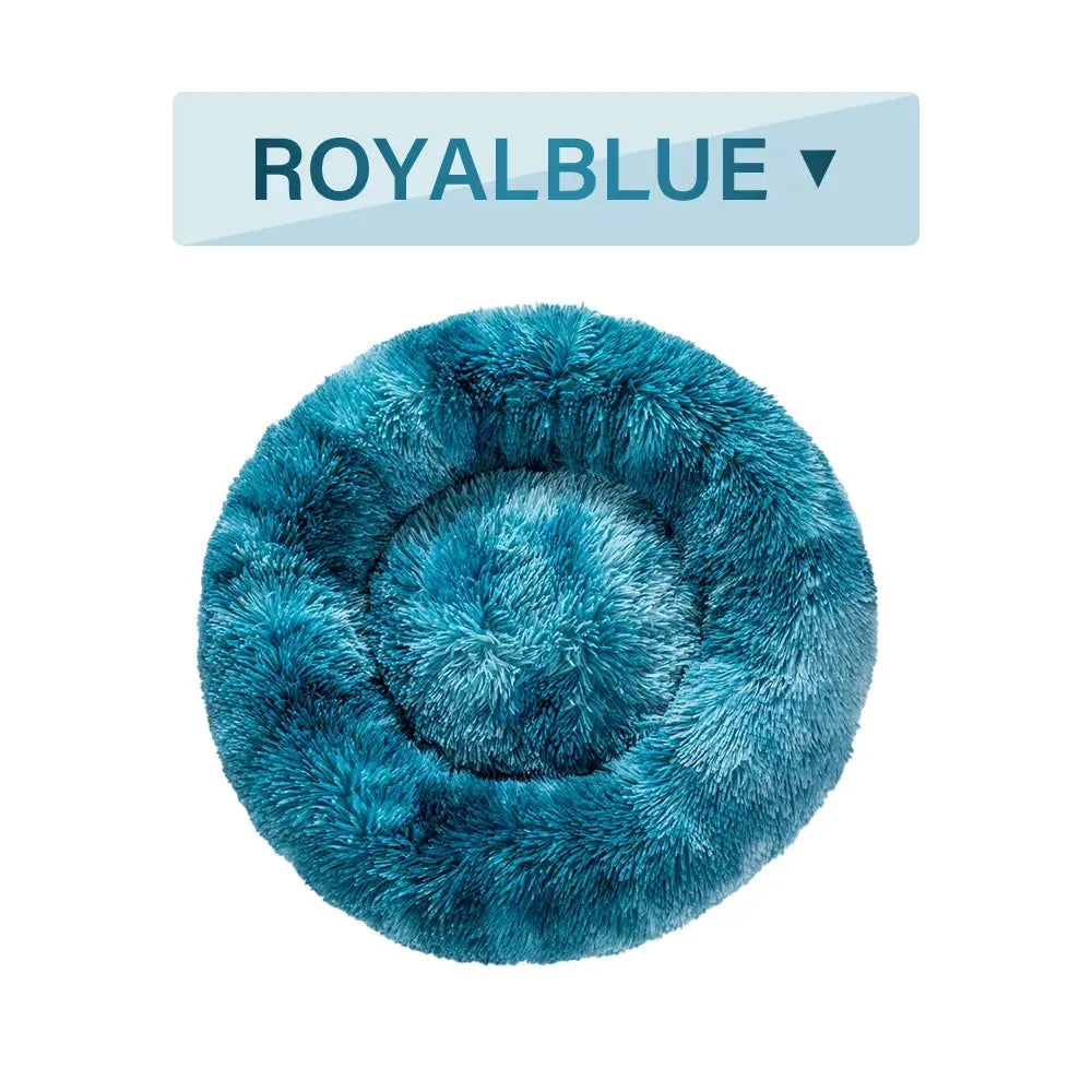 Fluffy Donut Dog Bed Warm Soft Long Plush Pet Cushion Dog House Cat Bed Washable Pet Sofa Mat Calming Samll Large Dog Beds - Bellarte Enchanté Fluffy Donut Dog Bed Warm Soft Long Plush Pet Cushion Dog House Cat Bed Washable Pet Sofa Mat Calming Samll Large Dog Beds